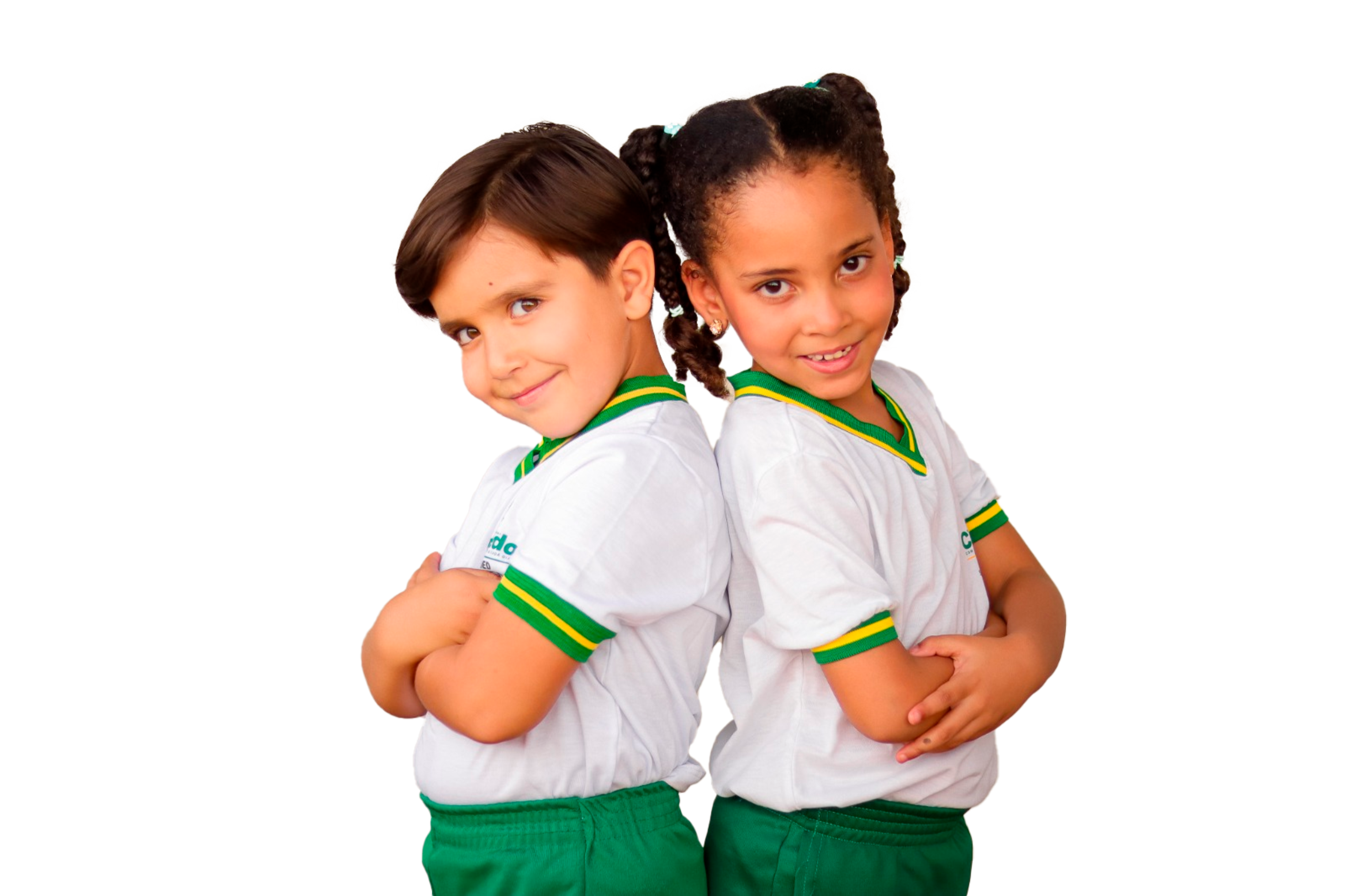 Modelo ilustrativo do uniforme escolar unissex de Senador Canedo
